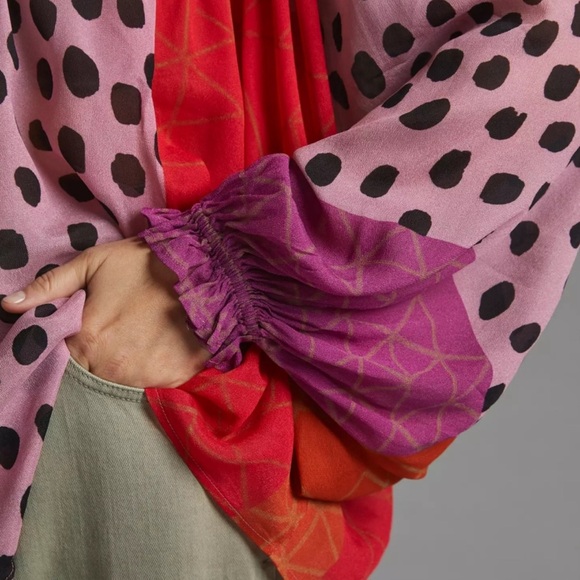 Anthropologie Bl^nk London Miranda Peasant Blouse, XL - Picture 6 of 16